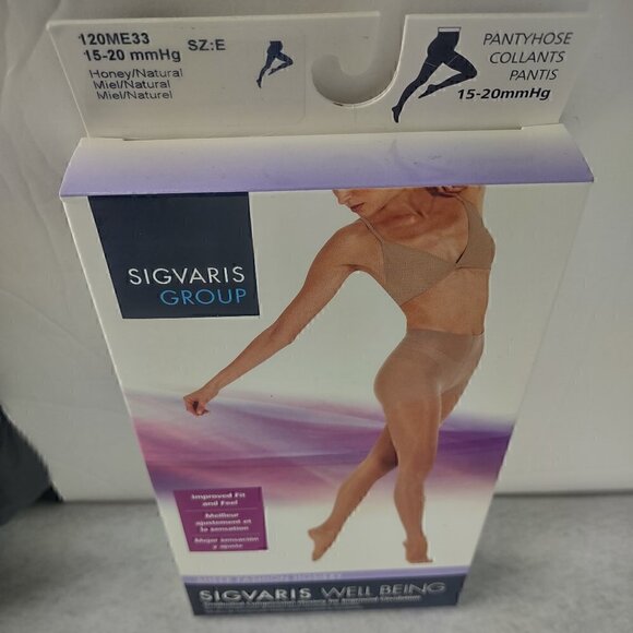 Sigvaris Well Being Natural Graduated Compression Hosiery 120ME33 Size E (NWT) - Picture 1 of 8